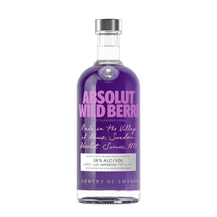 Absolut Wild Berri Flavored Vodka 750mL
