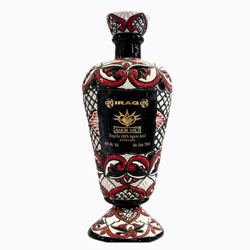 Amor Mio Reposado Ceramic Tequila FIFA World Cup Iraq Edition