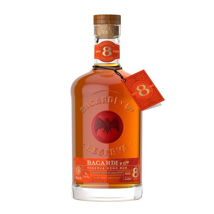Bacardi Reserva Ocho Sevillian Orange Cask 8 Year Rum 750mL