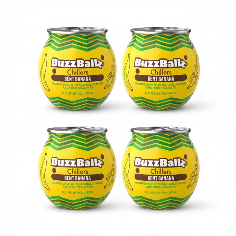 BuzzBallz Bent Banana Pre-Mixed Cocktails 4 Pack