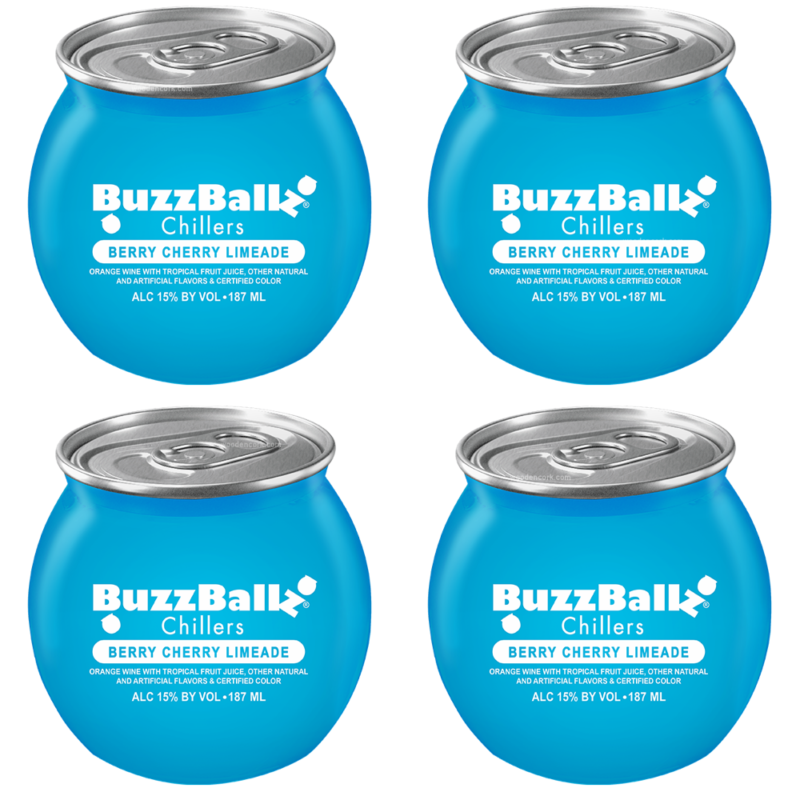 BuzzBallz Berry Cherry Limeade Pre-Mixed Cocktails 4-Pack