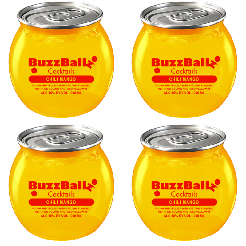 BuzzBallz Chili Mango Pre-Mixed Cocktails 4-Pack