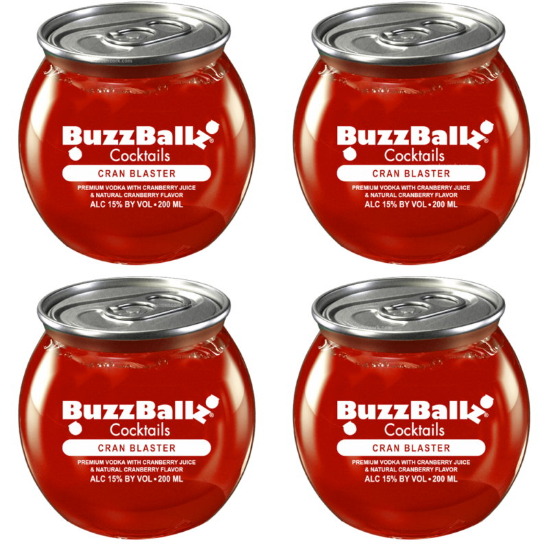 BuzzBallz Cran Blaster Pre-Mixed Cocktails 4-Pack