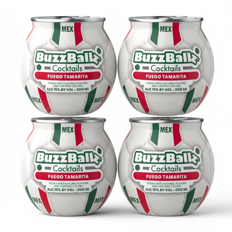 BuzzBallz Fuego Tamarita Watermelon Tamarind Pre-Mixed Cocktails 4 Pack