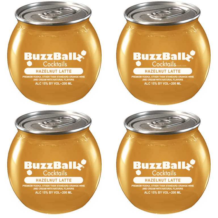 BuzzBallz Hazelnut Latte Pre-Mixed Cocktails 4-Pack
