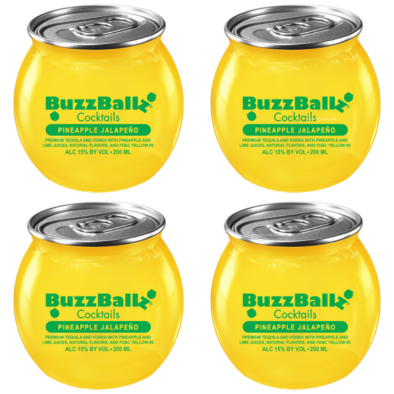 BuzzBallz Pineapple Jalapeño Pre-Mixed Cocktails 4-Pack