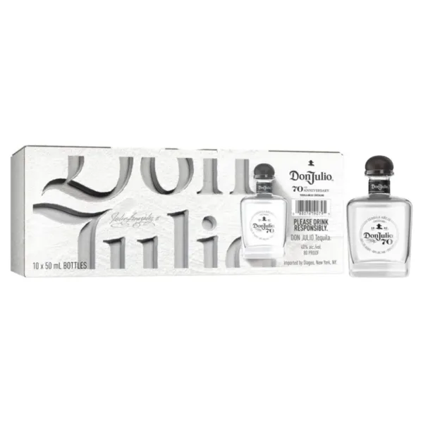 Don Julio 70th Anniversary Anejo Cristalino 50ml 10 Pack