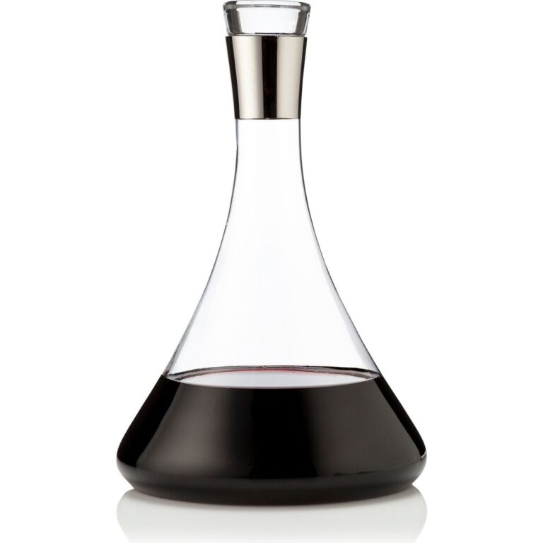 Irving Chrome-Rimmed Crystal Decanter