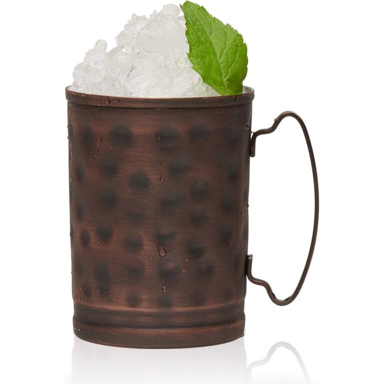 Libbey Moscow Mule Hammered Copper Mugs, 14-ounce, Set of 4