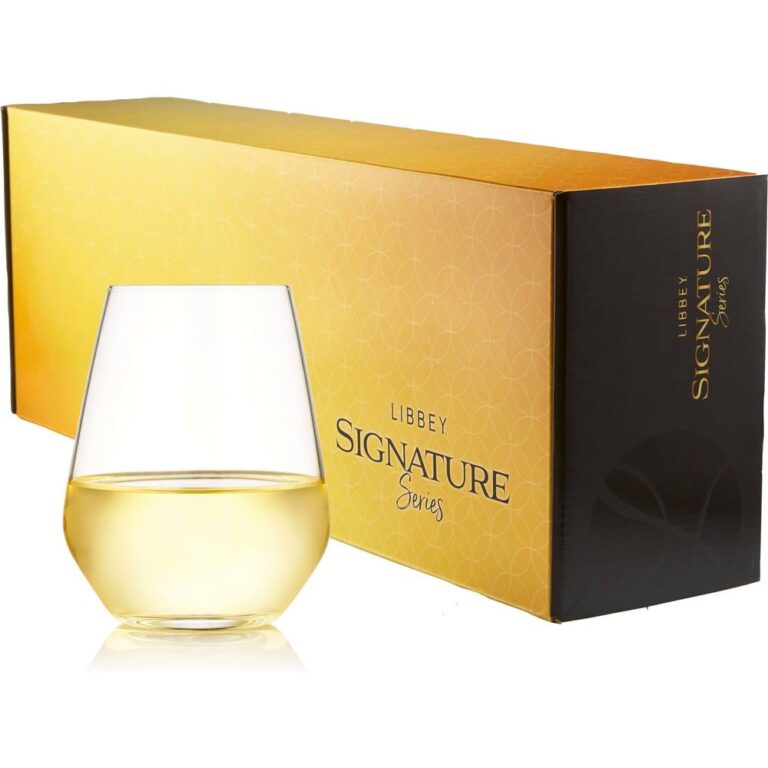 Libbey Signature Greenwich Stemless Wine Gift Set of 4, 18-ounce