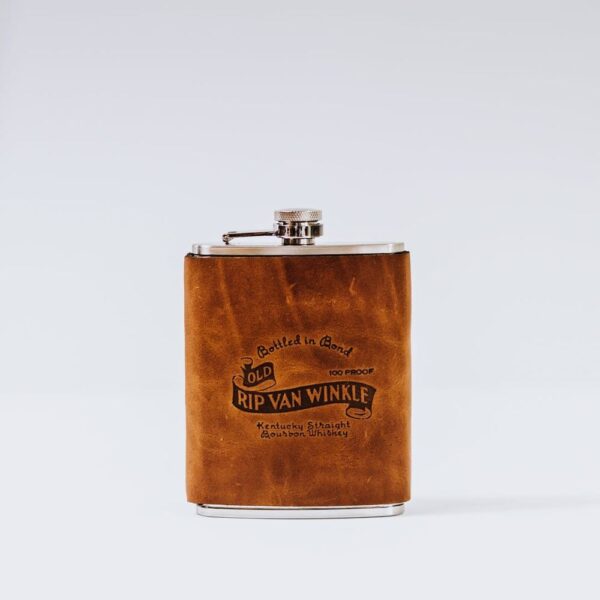Old Rip Van Winkle Leather Wrapped Flask