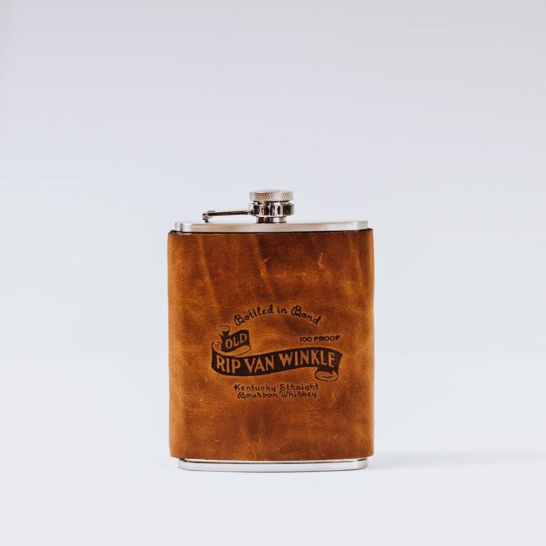 Old Rip Van Winkle Leather Wrapped Flask